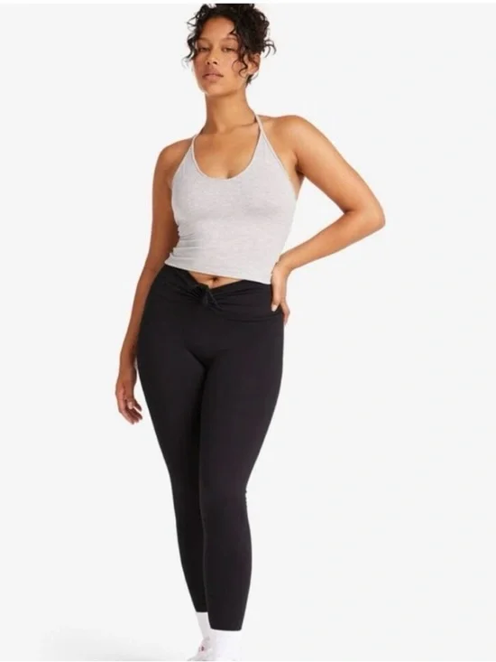 CSB Black Leggings with high waist drawstring - Picture 3 of 8